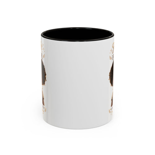 Faith Over Fear Coffee Mug — "God Is With Me" Inspirational Black Girl Ceramic Mug (11oz & 15oz)