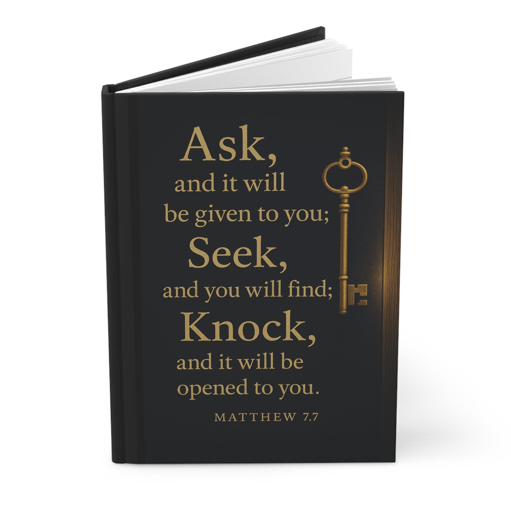 Spiritual Hardcover Journal with Inspirational Key Quote, Prayer Journal, Gift for Friends, Religious Notepad, Christian Writing