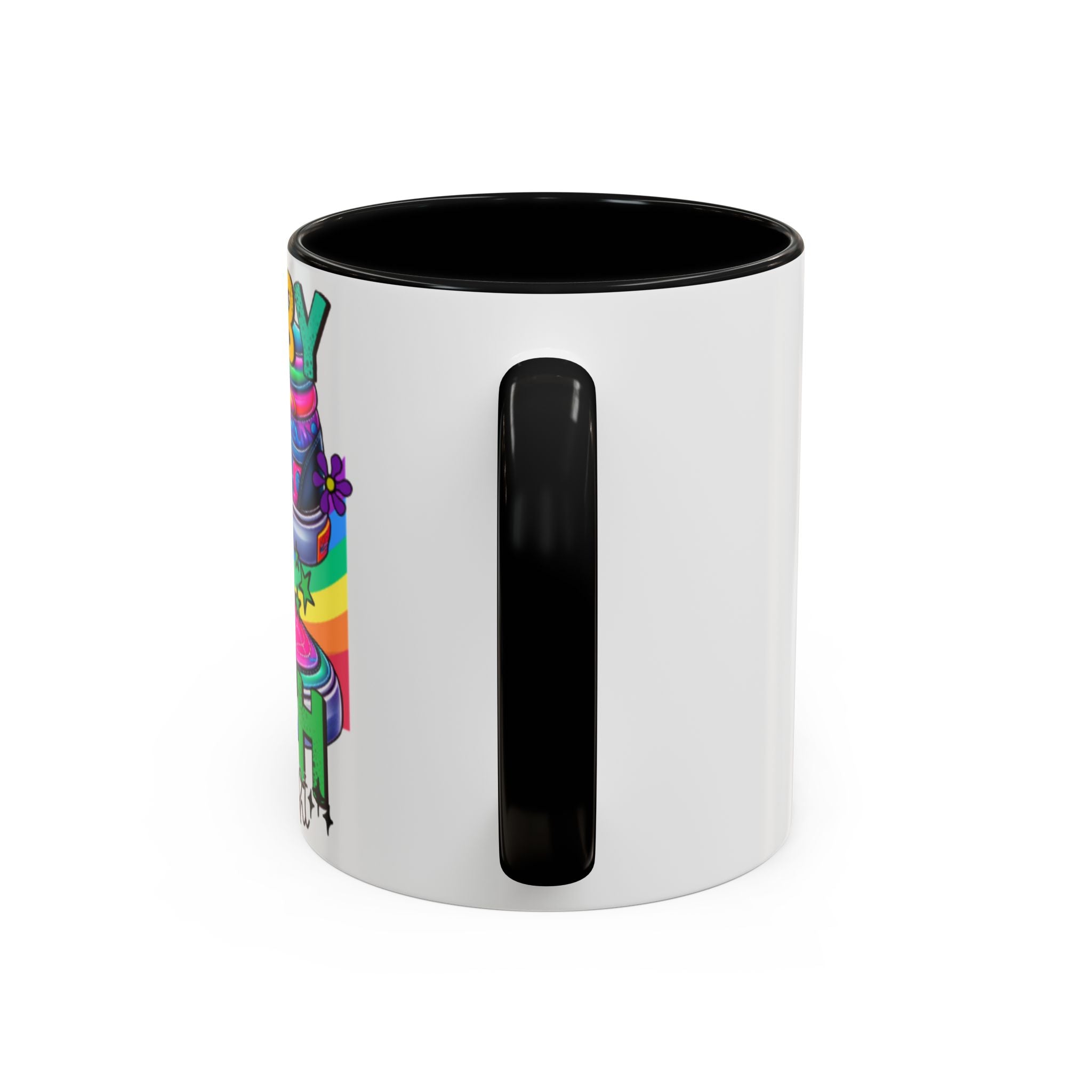 Accent Mug — "Walk by Faith Not by Sight" Colorful Sneakers Christian Coffee Mug