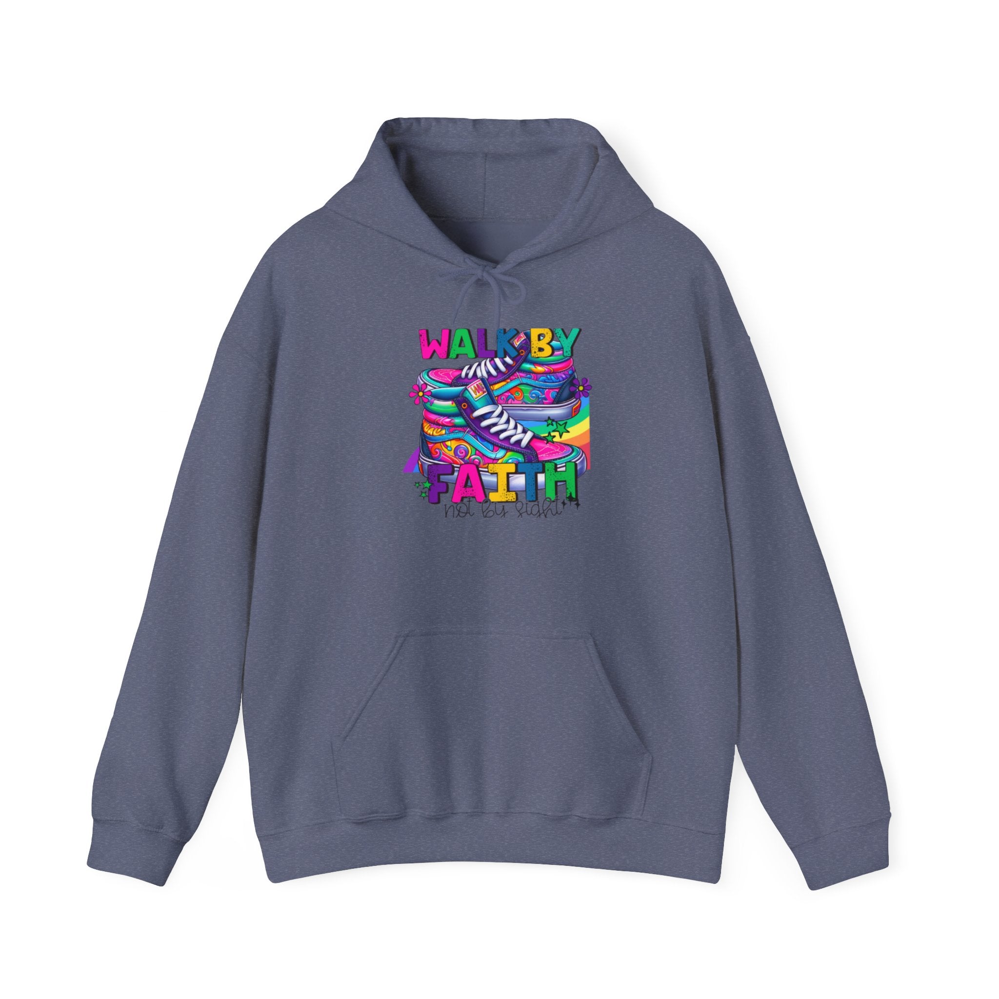 Faith Walk Hoodie – Colorful 'Walk by Faith' Inspirational Sweatshirt