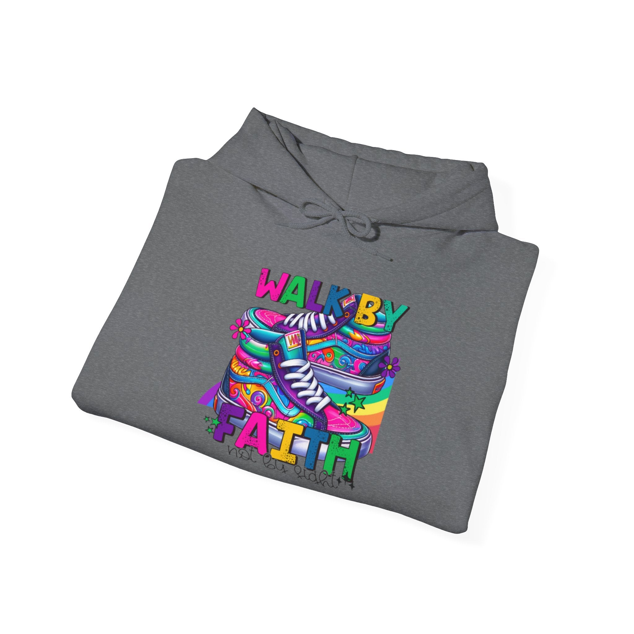 Faith Walk Hoodie – Colorful 'Walk by Faith' Inspirational Sweatshirt