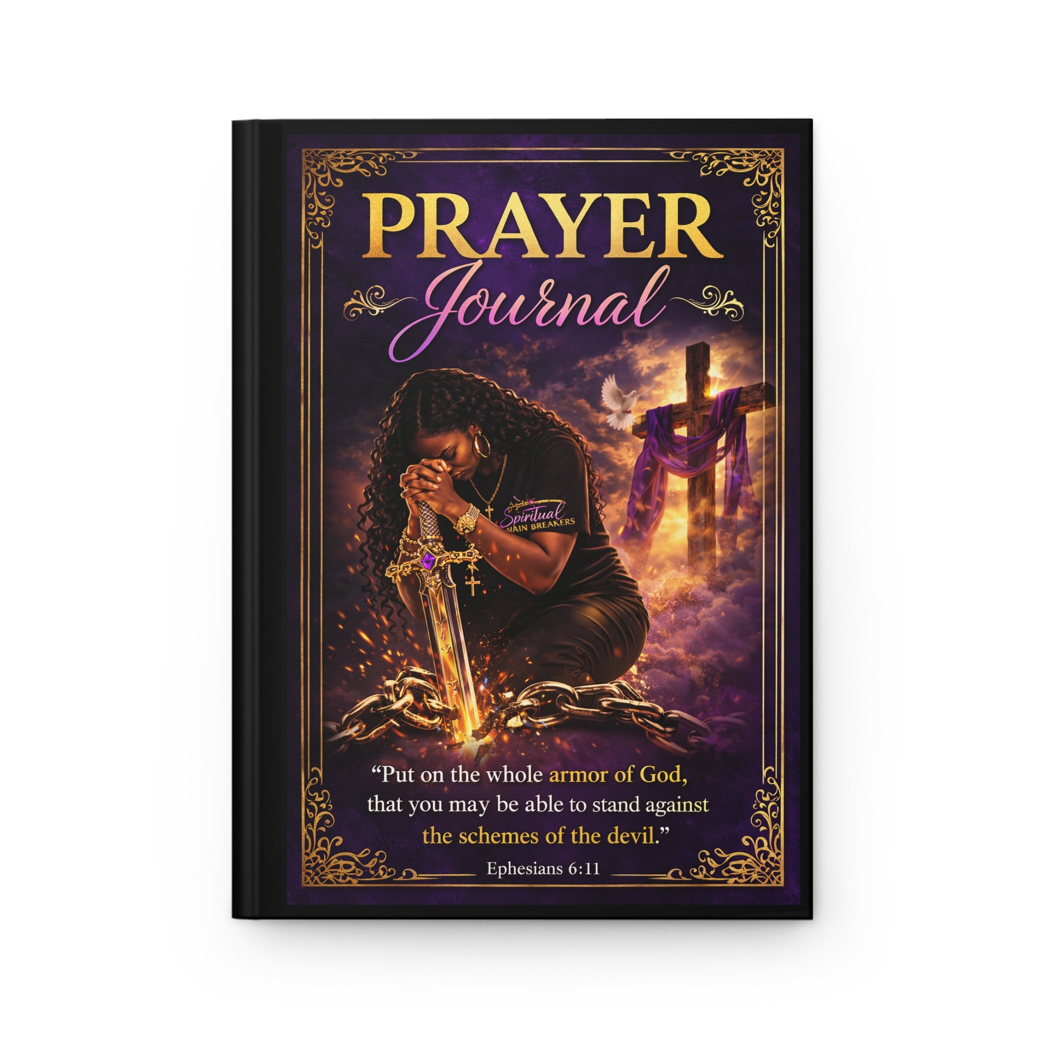 Prayer Journal Hardcover — Christian Devotional Journal with ‘Put on the Whole Armor of God’ Verse