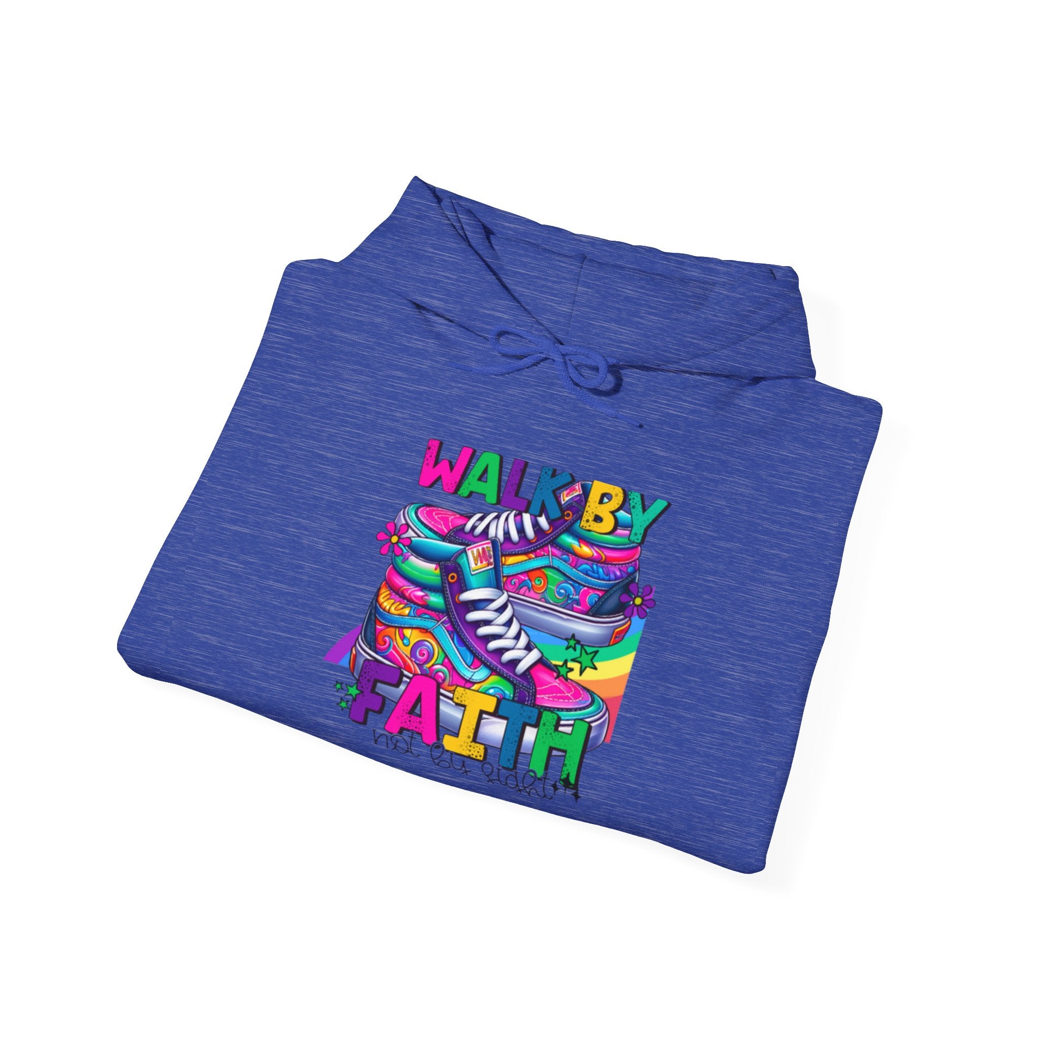 Faith Walk Hoodie – Colorful 'Walk by Faith' Inspirational Sweatshirt