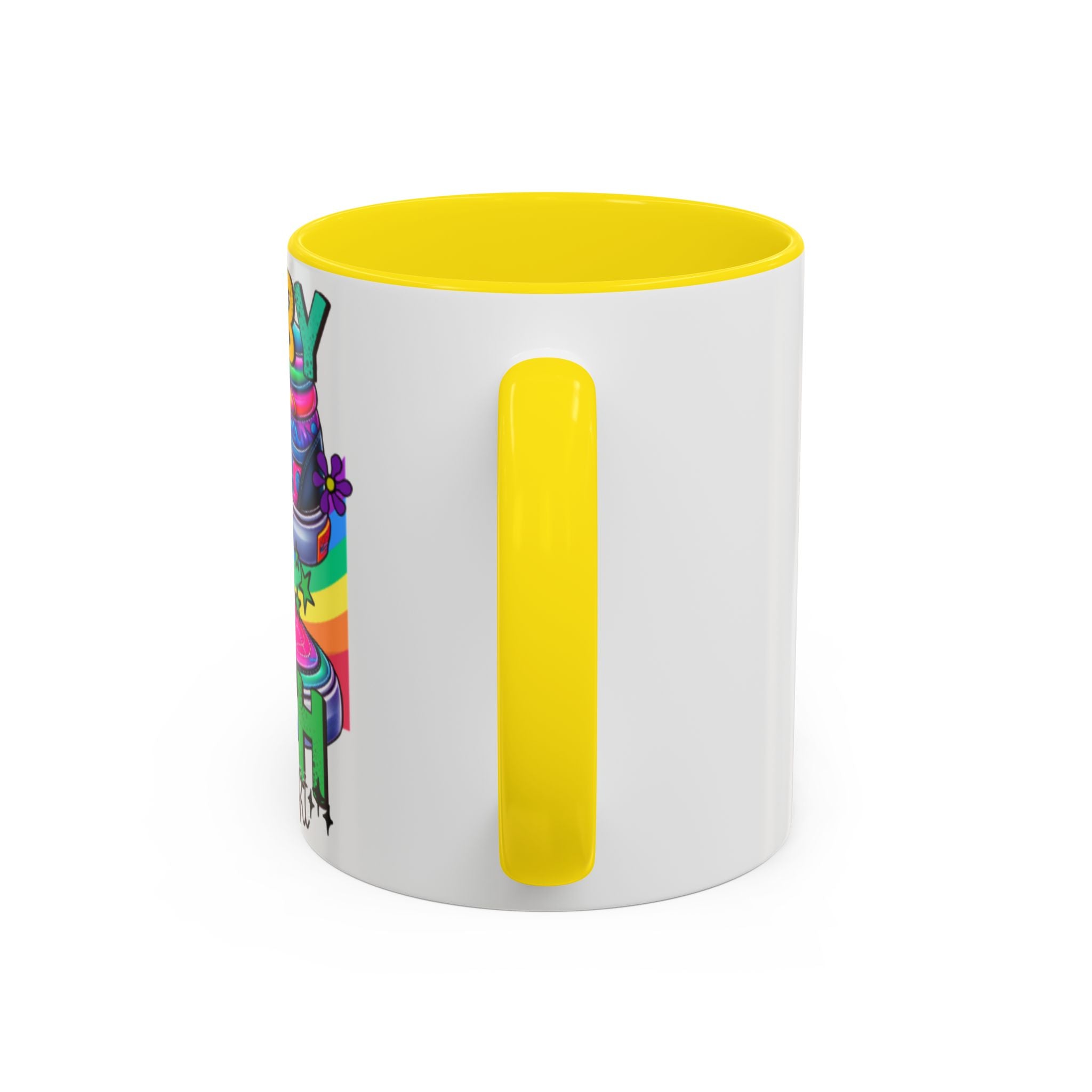 Accent Mug — "Walk by Faith Not by Sight" Colorful Sneakers Christian Coffee Mug