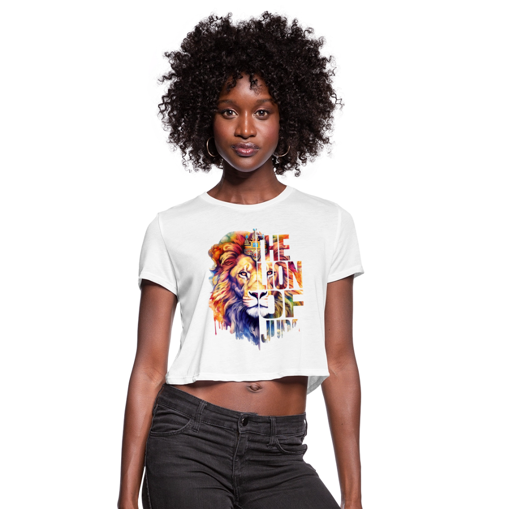 Judah Women's Cropped T-Shirt - white