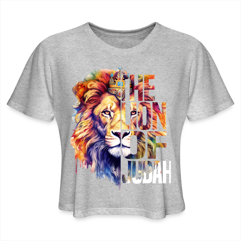 Judah Women's Cropped T-Shirt - heather gray