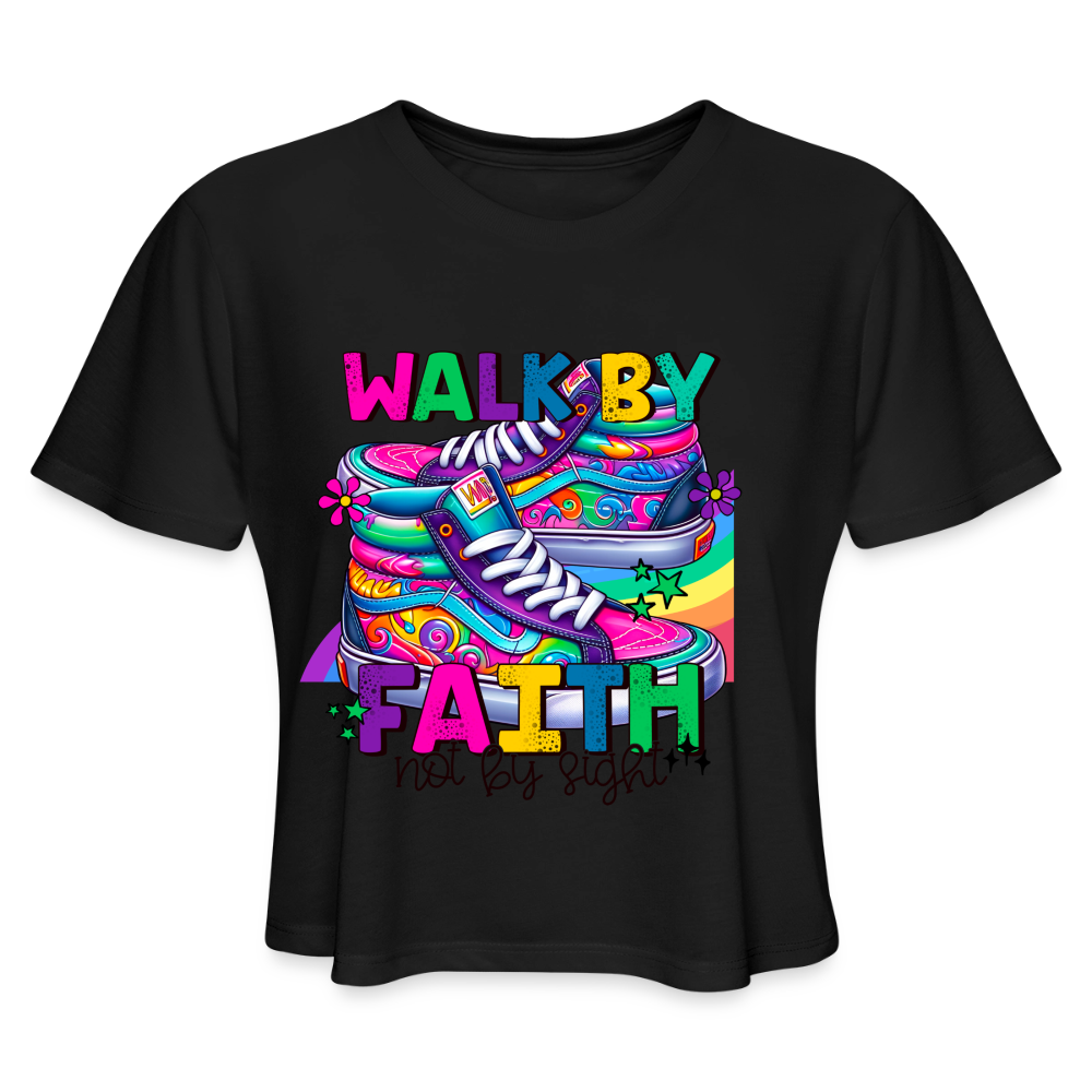 Women's Cropped T-Shirt - black