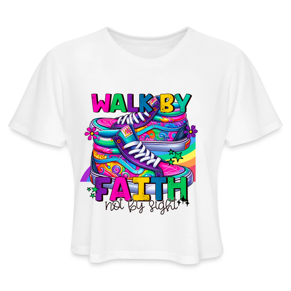 Women's Cropped T-Shirt - white