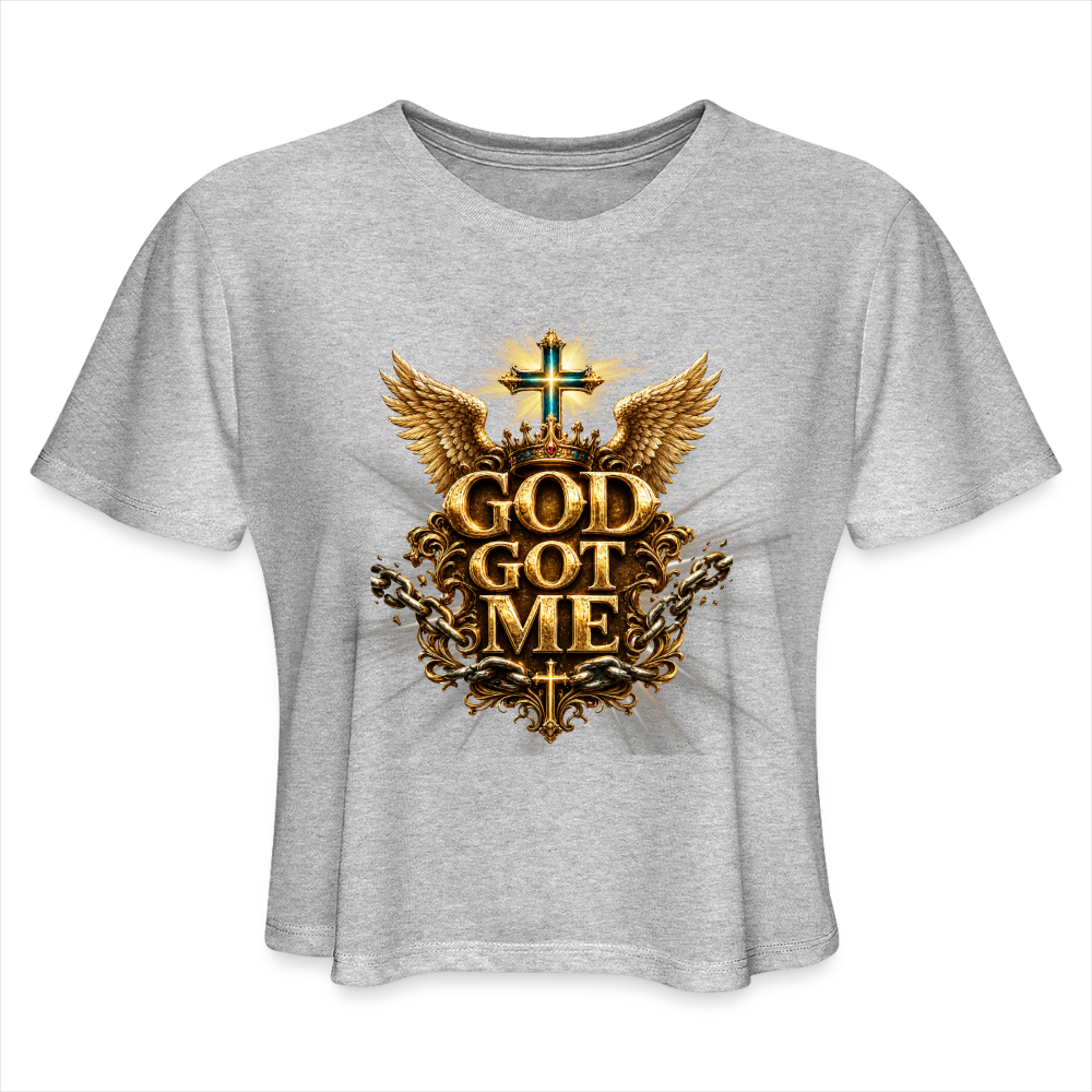 Women's Cropped T-Shirt - heather gray