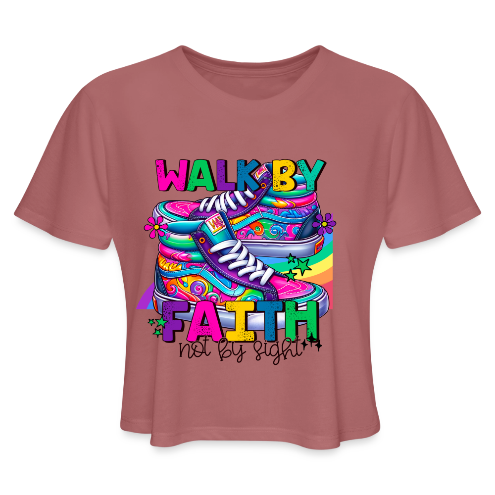 Women's Cropped T-Shirt - mauve