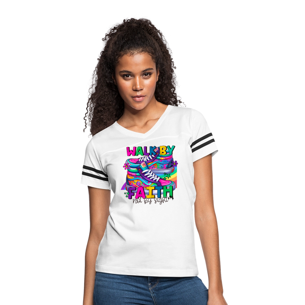 Women’s Vintage Sport T-Shirt - white/black