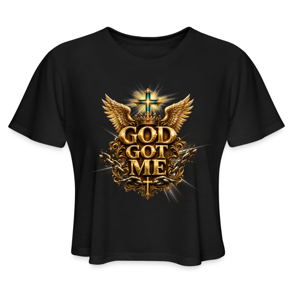 Women's Cropped T-Shirt - black