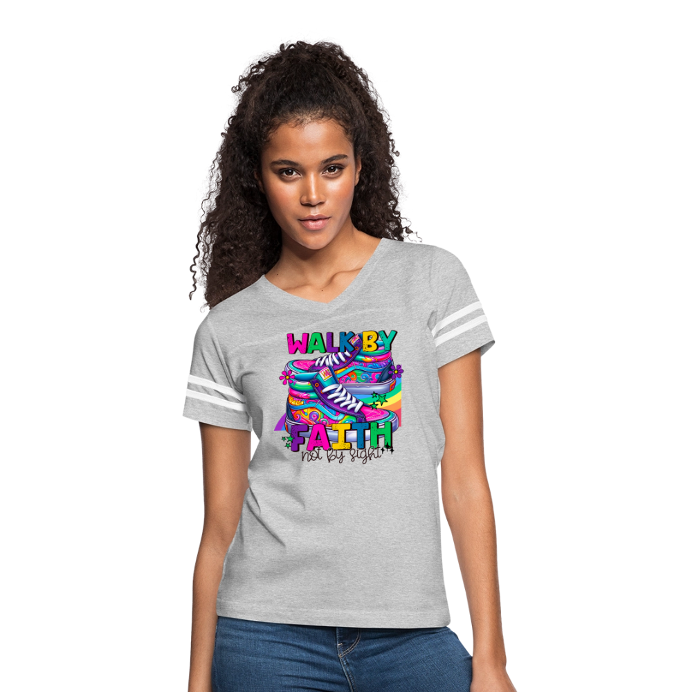 Women’s Vintage Sport T-Shirt - heather gray/white