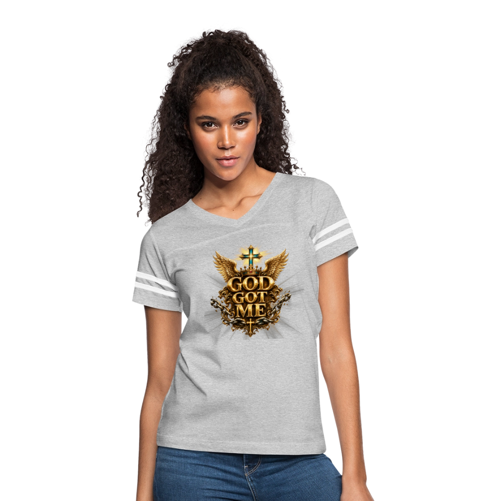 Women’s Vintage Sport T-Shirt - heather gray/white