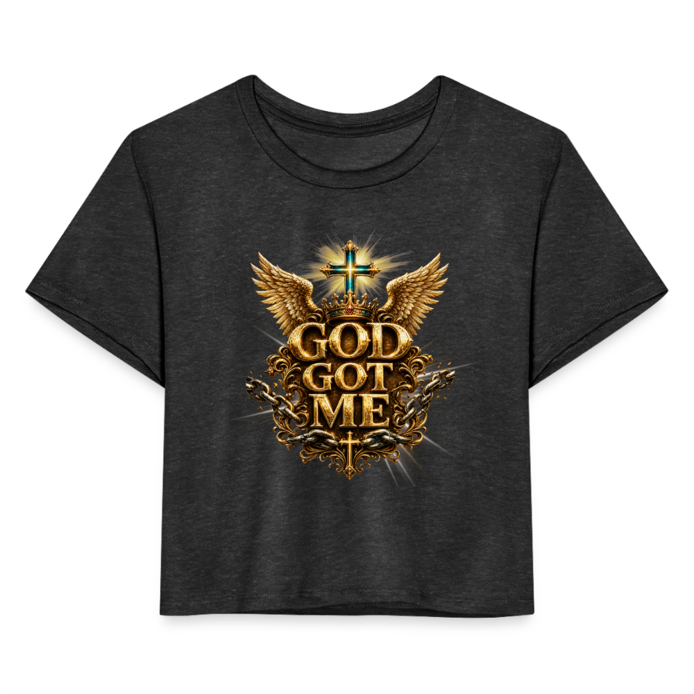 Women's Cropped T-Shirt - deep heather