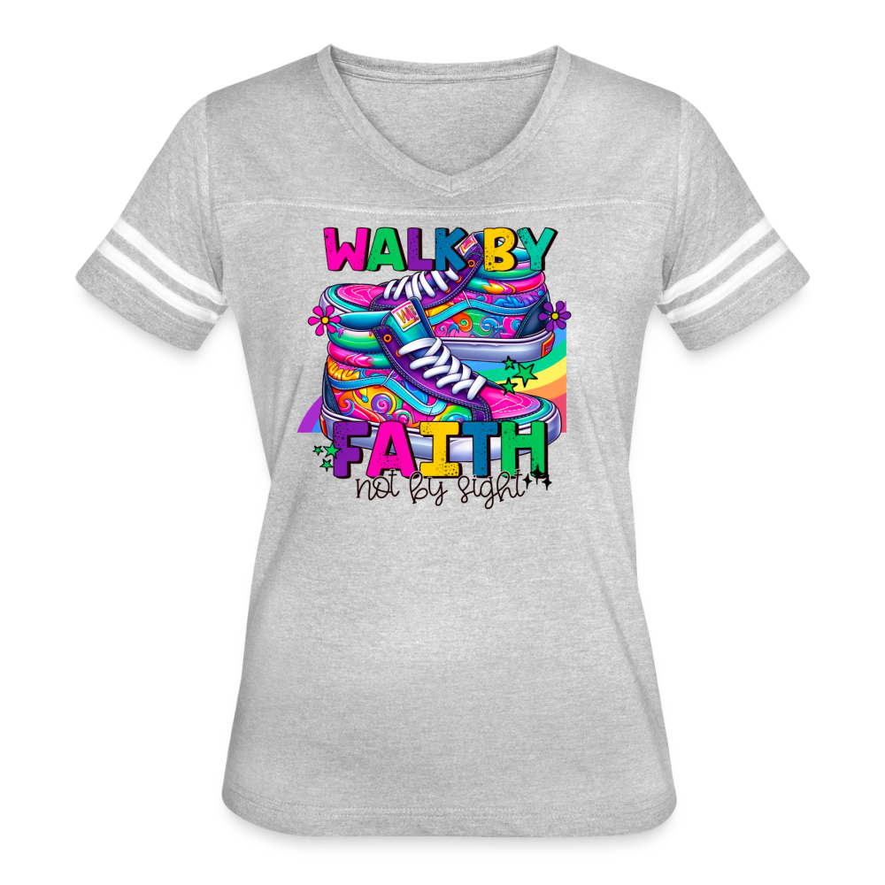 Women’s Vintage Sport T-Shirt - heather gray/white