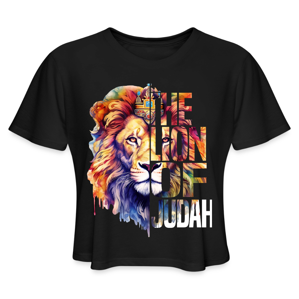 Judah Women's Cropped T-Shirt - black
