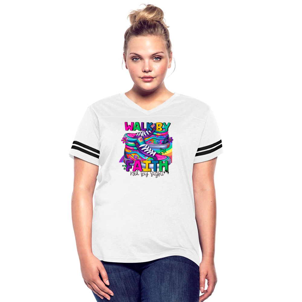 Women’s Vintage Sport T-Shirt - white/black