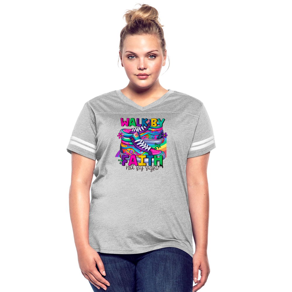 Women’s Vintage Sport T-Shirt - heather gray/white