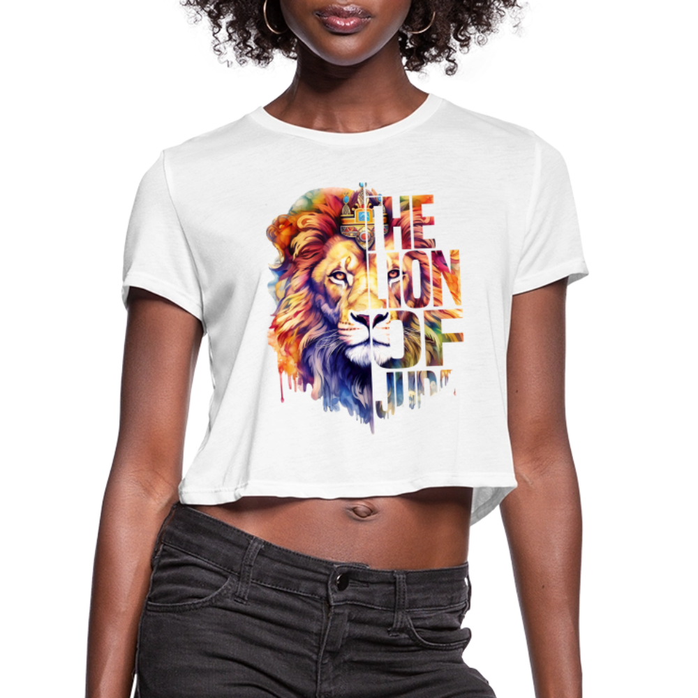 Judah Women's Cropped T-Shirt - white