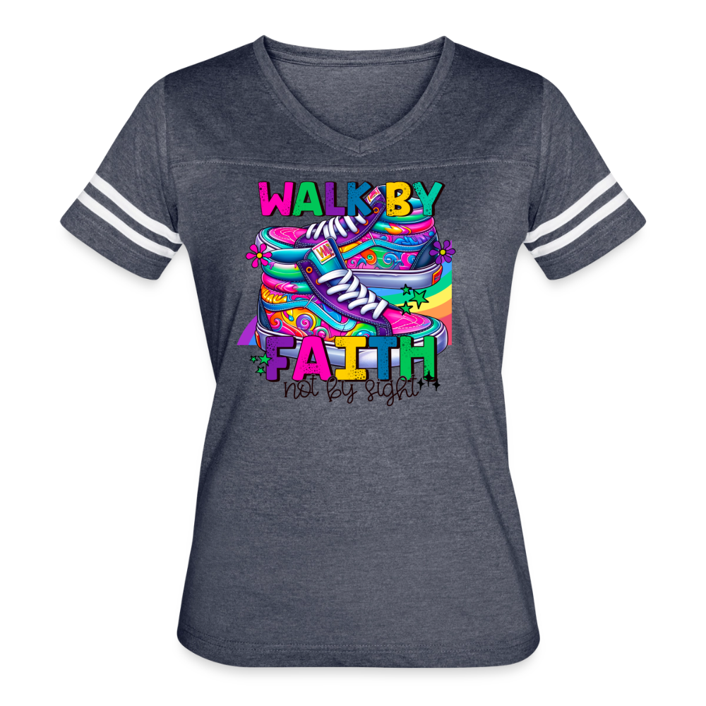 Women’s Vintage Sport T-Shirt - vintage navy/white