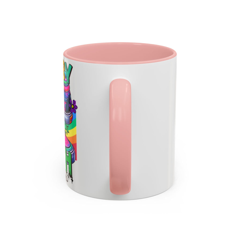 Accent Mug — "Walk by Faith Not by Sight" Colorful Sneakers Christian Coffee Mug