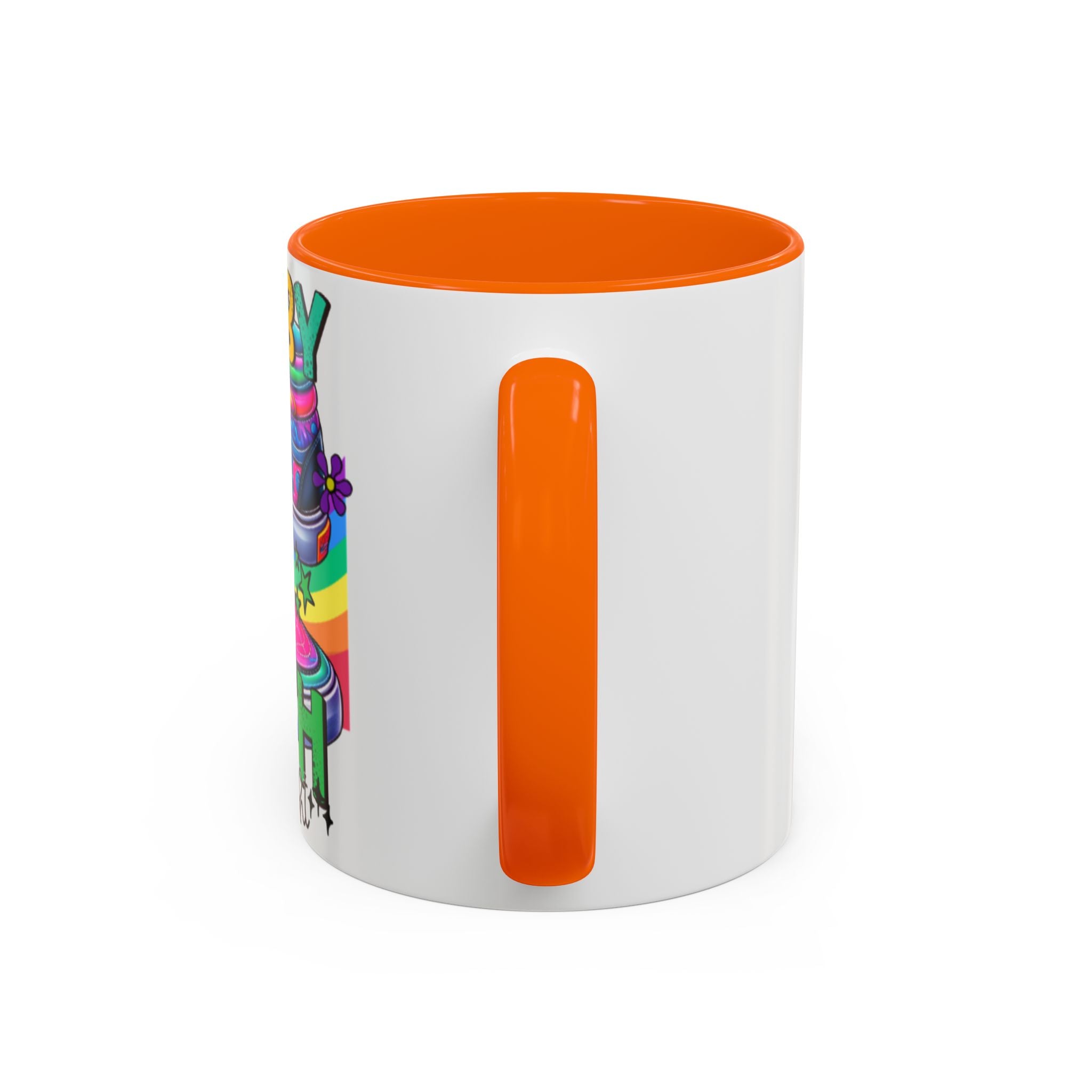 Accent Mug — "Walk by Faith Not by Sight" Colorful Sneakers Christian Coffee Mug