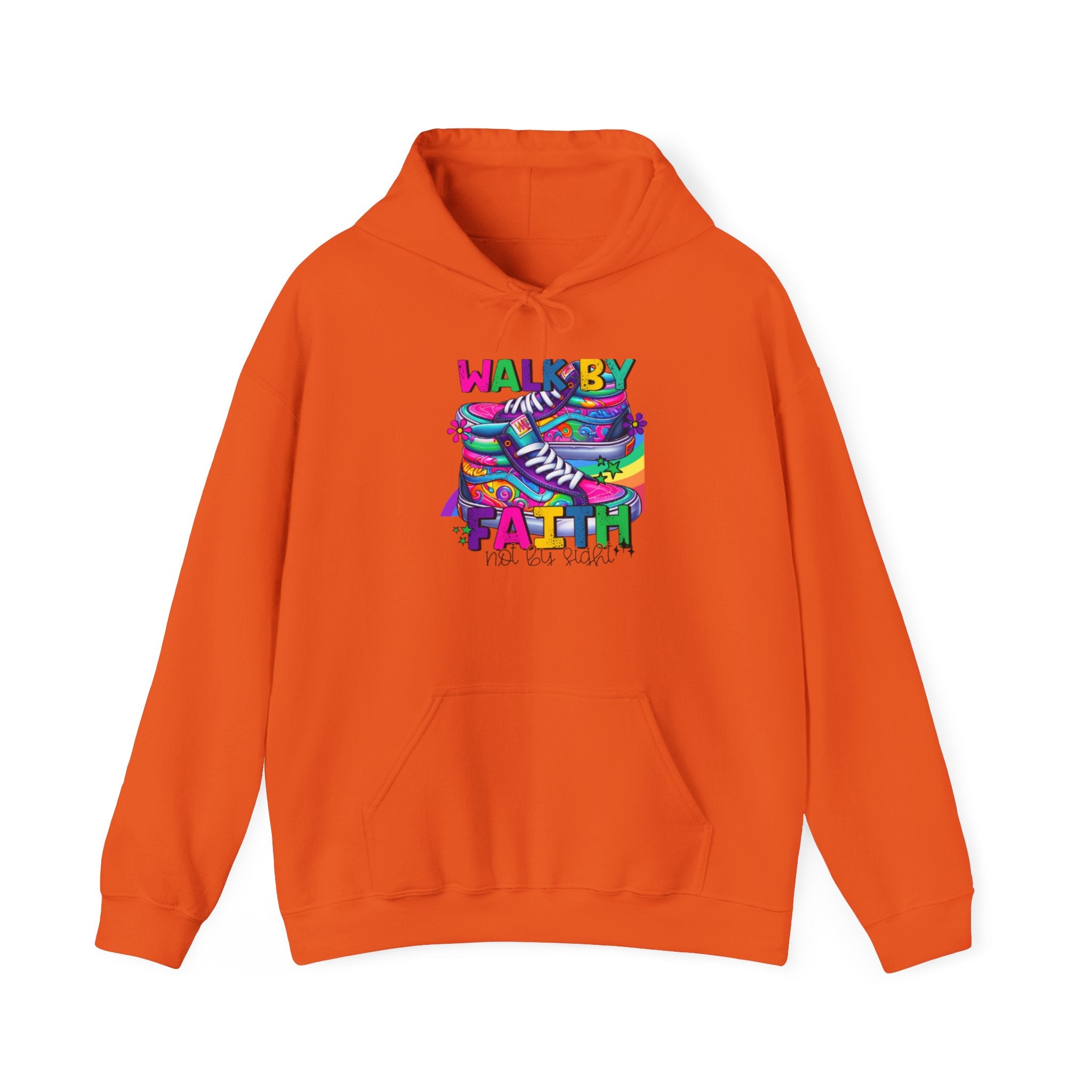 Faith Walk Hoodie – Colorful 'Walk by Faith' Inspirational Sweatshirt