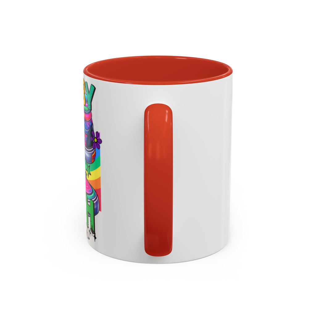 Accent Mug — "Walk by Faith Not by Sight" Colorful Sneakers Christian Coffee Mug
