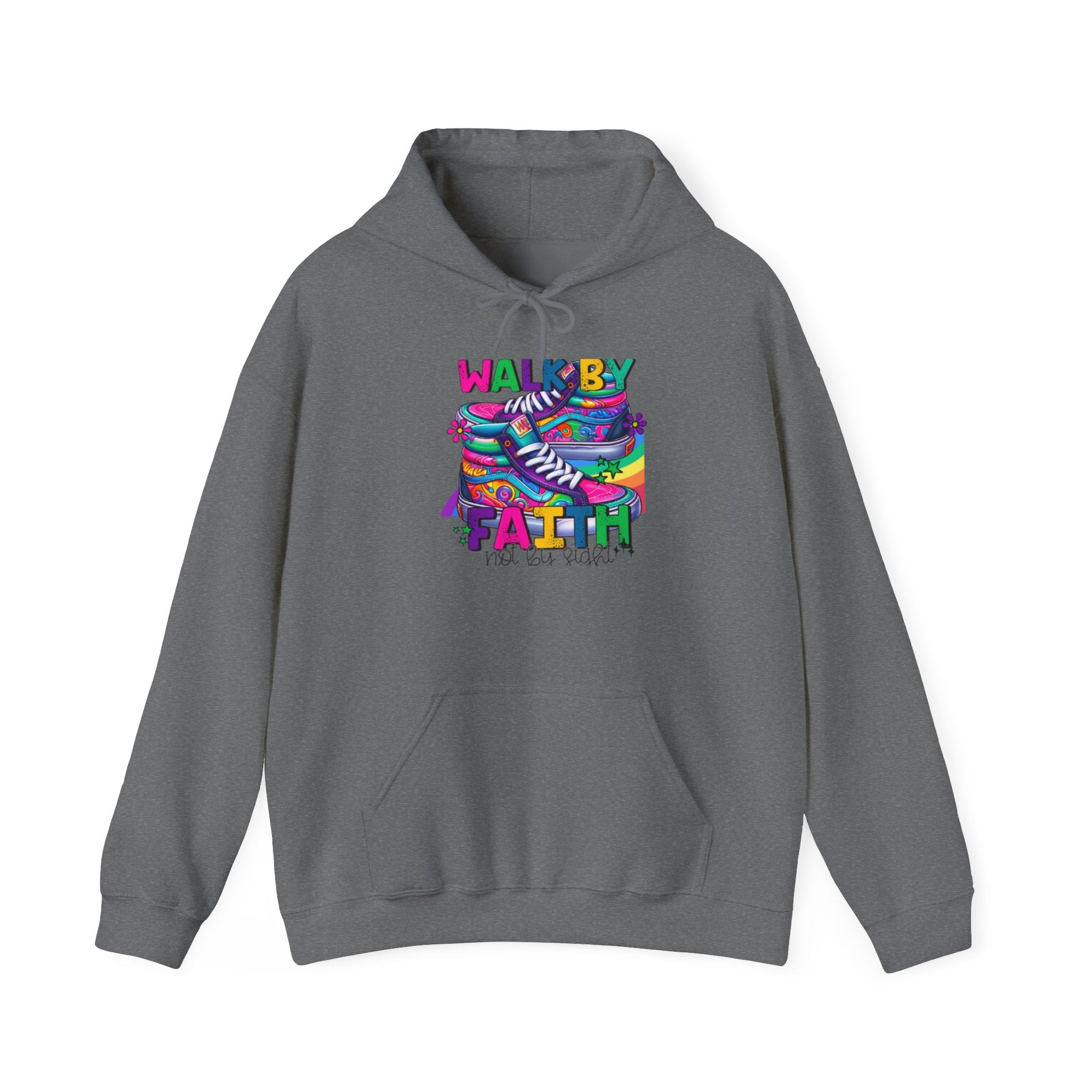 Faith Walk Hoodie – Colorful 'Walk by Faith' Inspirational Sweatshirt