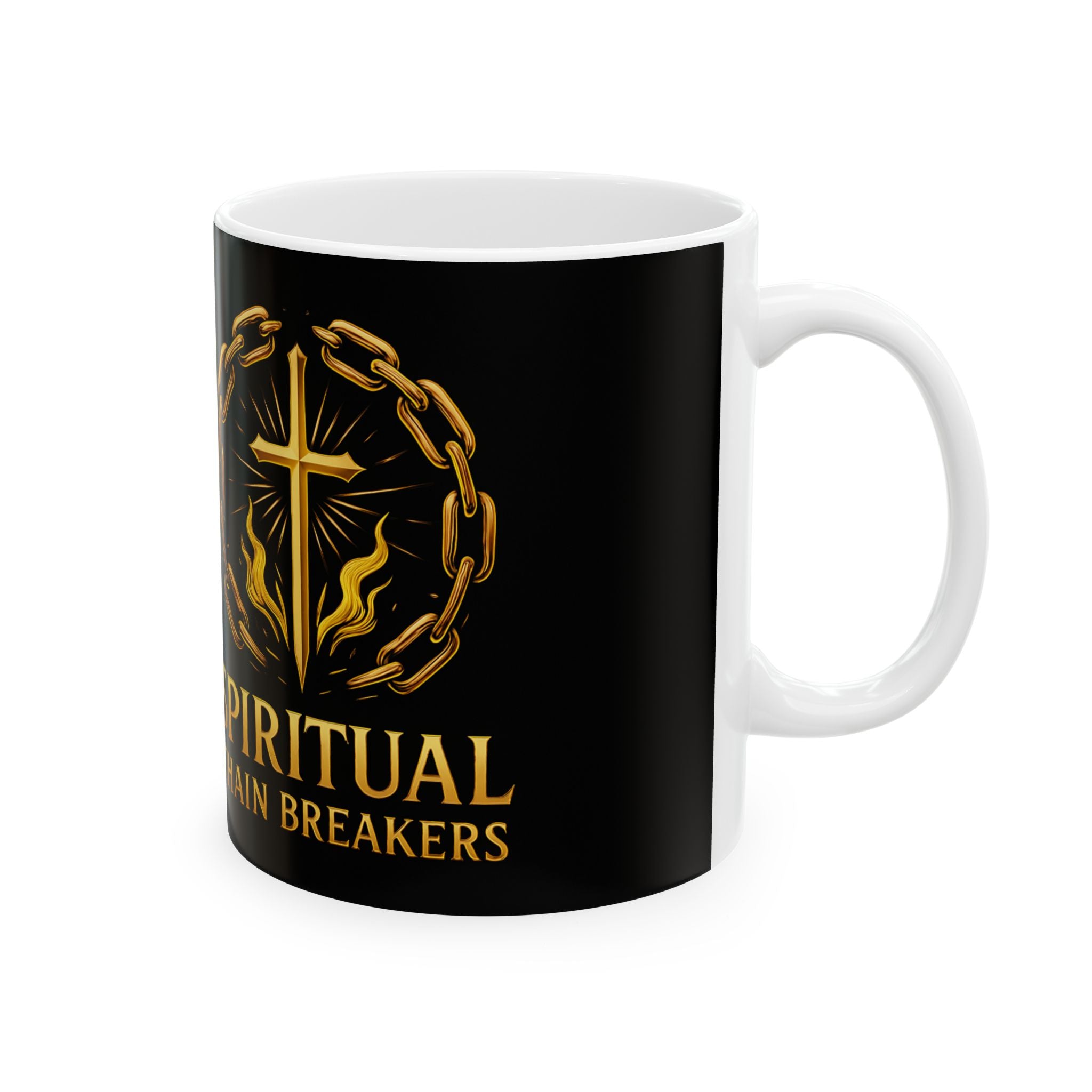 Spiritual Chain Breakers Mug, Inspirational Coffee Cup, Gift for Faith, Christian Decor, Motivational Mug, Religious Tea Mug